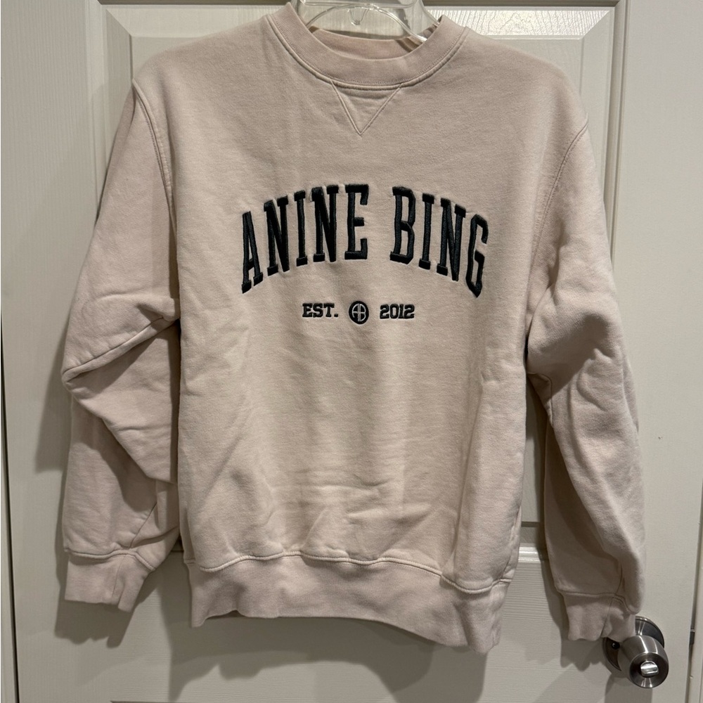 Anine Bing Crewneck Sweater in Cream